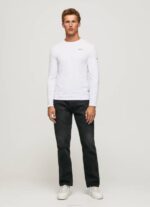 Pepe Jeans pitkähihainen puuvillainen t-paita miehet valkoinen TB001007 - Image 2