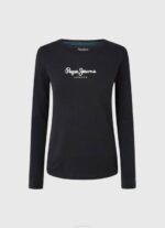 Pepe Jeans pitkähihainen puuvillainen t-paita naiset musta TB00471 - Image 5