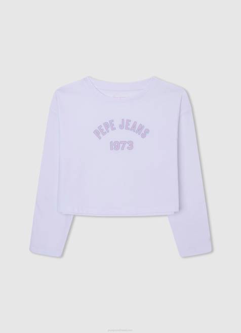 pepe_jeans_pitkahihainen_puuvillainen_t_paita_tytto_valkoinen_tb001456.jpg Pepe Jeans pitkähihainen puuvillainen t-paita tyttö valkoinen TB001456 - Image 1