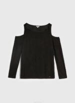 Pepe Jeans pitkähihainen t-paita, jossa olkaimet naiset musta TB00399 - Image 5
