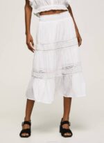 Pepe Jeans pitsitetty hame naiset valkoinen TB00487 - Image 2