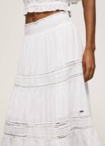 Pepe Jeans pitsitetty hame naiset valkoinen TB00487 - Image 3