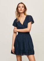 Pepe Jeans Poete brodeerattu puuvillamekko naiset dulwich TB00220 - Image 2