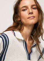 Pepe Jeans polo-tyylinen kreppipaita naiset valkoinen TB00250 - Image 3