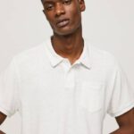 Pepe Jeans poolopaita puuvilla pellava miehet luonnonvalkoinen TB001089