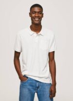 Pepe Jeans poolopaita puuvilla pellava miehet luonnonvalkoinen TB001089 - Image 3