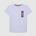 Pepe Jeans puhelinkoppi puuvillainen t-paita poika valkoinen TB001654