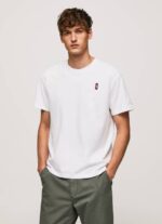 Pepe Jeans puhelinkoppi t-paita miehet valkoinen TB00984