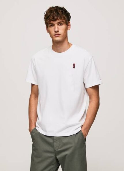 Pepe Jeans puhelinkoppi t-paita miehet valkoinen TB00984