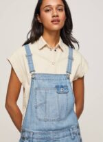 Pepe Jeans puuvilla denim lyhyet Dungarees naiset denim TB00175 - Image 3
