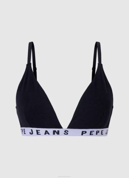 Pepe Jeans puuvilla kolmionmuotoiset rintaliivit naiset musta TB00538