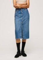 Pepe Jeans puuvillainen denim midihame naiset denim TB00100 - Image 2