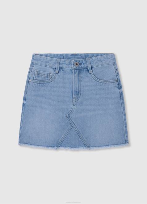 pepe_jeans_puuvillainen_denim_minihame_tytto_denim_tb001378.jpg Pepe Jeans puuvillainen denim minihame tyttö denim TB001378 - Image 1
