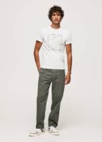 Pepe Jeans puuvillainen graafinen t-paita miehet valkoinen TB00940 - Image 2