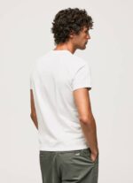 Pepe Jeans puuvillainen graafinen t-paita miehet valkoinen TB00940 - Image 4