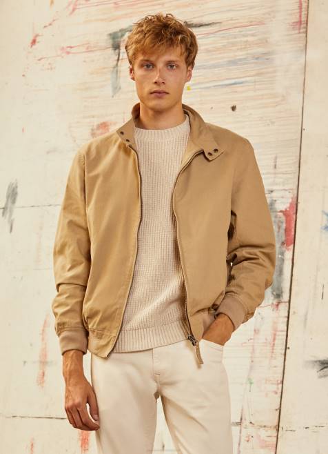 pepe_jeans_puuvillainen_harrington_takki_miehet_kameli_tb00830.jpg Pepe Jeans puuvillainen harrington-takki miehet kameli TB00830 - Image 1