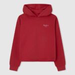Pepe Jeans puuvillainen huppari tyttö studio punainen TB001412