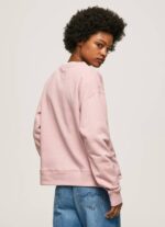 Pepe Jeans puuvillainen logopusero naiset samea vaaleanpunainen TB00285 - Image 4