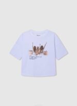 Pepe Jeans puuvillainen off-shoulder t-paita tyttö pehmeä pinkki TB001441 - Image 4