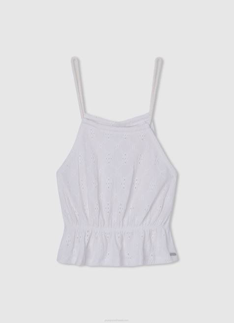 Pepe Jeans puuvillainen off-shoulder t-paita tyttö pehmeä pinkki TB001441 - Image 5