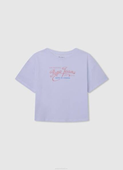 Pepe Jeans puuvillainen off-shoulder t-paita tyttö valkoinen TB001440