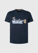 Pepe Jeans puuvillainen t-paita, jossa harjalogo miehet dulwich TB00932 - Image 5
