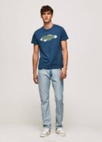 Pepe Jeans puuvillainen t-paita, jossa harjalogo miehet jarman TB00983 - Image 2