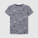 Pepe Jeans puuvillainen t-paita kauttaaltaan printillä poika harmaa marli TB001646