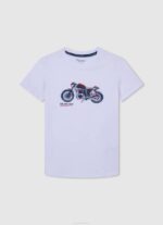 Pepe Jeans puuvillainen t-paita kauttaaltaan printillä poika harmaa marli TB001646 - Image 4