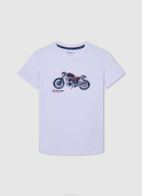 Pepe Jeans puuvillainen t-paita kauttaaltaan printillä poika harmaa marli TB001646 - Image 4