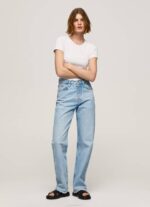 Pepe Jeans puuvillainen t-paita logolla naiset valkoinen TB00404 - Image 2