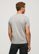 Pepe Jeans puuvillainen t-paita painettu logolla miehet harmaa marli TB001001 - Image 4