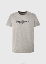 Pepe Jeans puuvillainen t-paita painettu logolla miehet harmaa marli TB001001 - Image 5