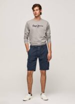 Pepe Jeans puuvillainen t-paita painettu logolla miehet harmaa marli TB001017 - Image 2