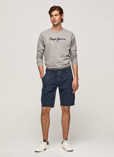 Pepe Jeans puuvillainen t-paita painettu logolla miehet harmaa marli TB001017 - Image 2