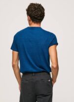 Pepe Jeans puuvillainen t-paita painettu logolla miehet indigo TB00968 - Image 4
