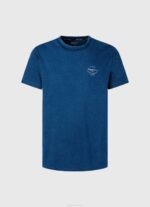 Pepe Jeans puuvillainen t-paita painettu logolla miehet indigo TB00968 - Image 5