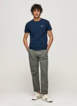 Pepe Jeans puuvillainen t-paita painettu logolla miehet laivasto TB001010 - Image 2