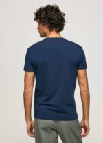 Pepe Jeans puuvillainen t-paita painettu logolla miehet laivasto TB001010 - Image 4