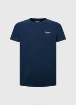 Pepe Jeans puuvillainen t-paita painettu logolla miehet laivasto TB001010 - Image 5