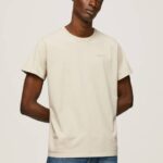 Pepe Jeans puuvillainen t-paita painettu logolla miehet maltaat TB00939