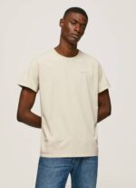 Pepe Jeans puuvillainen t-paita painettu logolla miehet maltaat TB00939