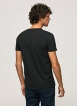Pepe Jeans puuvillainen t-paita painettu logolla miehet musta TB001012 - Image 4