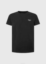Pepe Jeans puuvillainen t-paita painettu logolla miehet musta TB001012 - Image 5