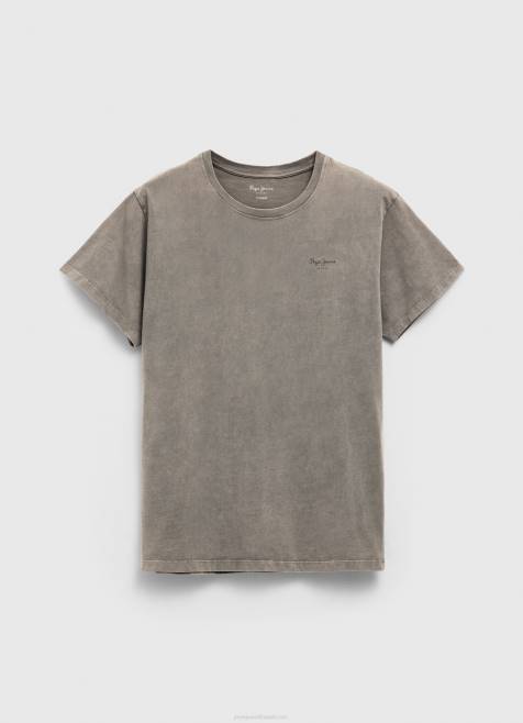 Pepe Jeans puuvillainen t-paita painettu logolla miehet pesty mustaksi TB00927 - Image 5