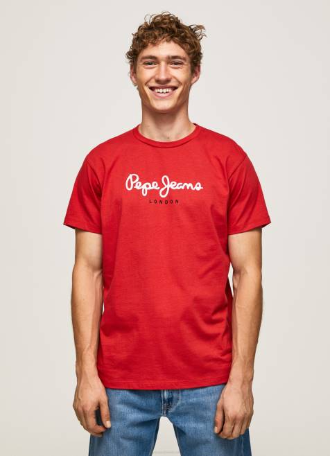 pepe_jeans_puuvillainen_t_paita_painettu_logolla_miehet_studio_punainen_tb001016.jpg Pepe Jeans puuvillainen t-paita painettu logolla miehet studio punainen TB001016 - Image 1
