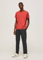 Pepe Jeans puuvillainen t-paita painettu logolla miehet studio punainen TB00946 - Image 2