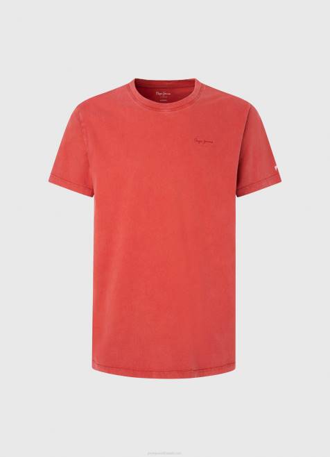 Pepe Jeans puuvillainen t-paita painettu logolla miehet studio punainen TB00946 - Image 5