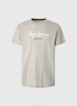 Pepe Jeans puuvillainen t-paita painettu logolla miehet vaaleanharmaa merimereli TB00918 - Image 5