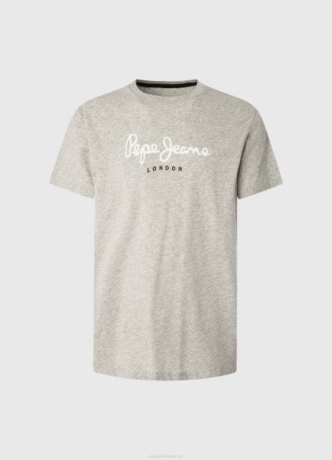 Pepe Jeans puuvillainen t-paita painettu logolla miehet vaaleanharmaa merimereli TB00918 - Image 5
